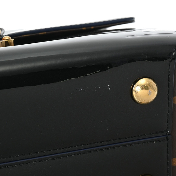 Louis Vuitton Cherry Wood Pm Leather Handbag Black - Picture 8 of 12